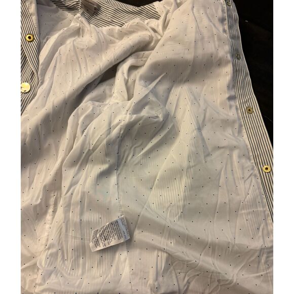 Chico's Fully Lined Snap Striped Jacket - Sz 2 (12/14) - Picture 7 of 15
